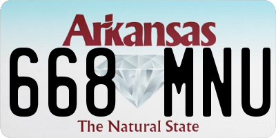 AR license plate 668MNU