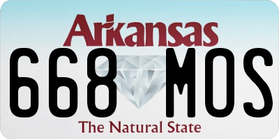 AR license plate 668MOS