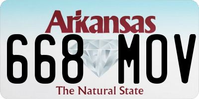 AR license plate 668MOV