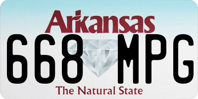 AR license plate 668MPG
