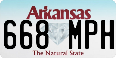 AR license plate 668MPH