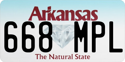 AR license plate 668MPL