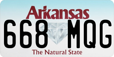 AR license plate 668MQG