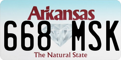 AR license plate 668MSK