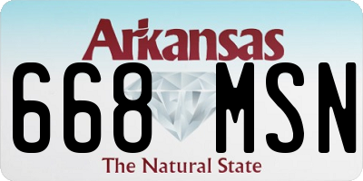AR license plate 668MSN
