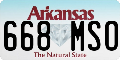 AR license plate 668MSO