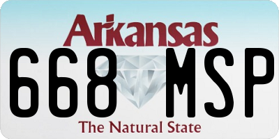 AR license plate 668MSP