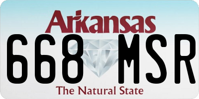 AR license plate 668MSR