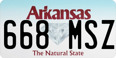 AR license plate 668MSZ