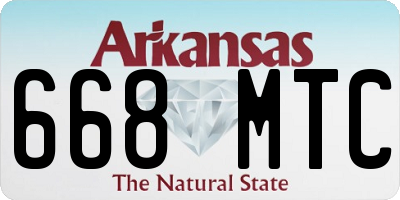 AR license plate 668MTC