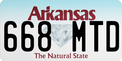 AR license plate 668MTD