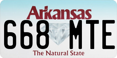 AR license plate 668MTE