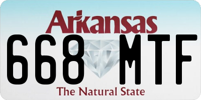 AR license plate 668MTF