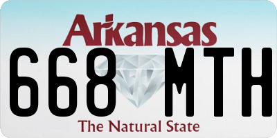 AR license plate 668MTH