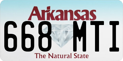 AR license plate 668MTI