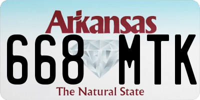 AR license plate 668MTK