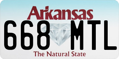 AR license plate 668MTL