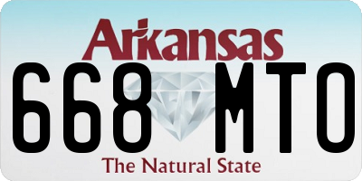 AR license plate 668MTO