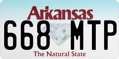AR license plate 668MTP