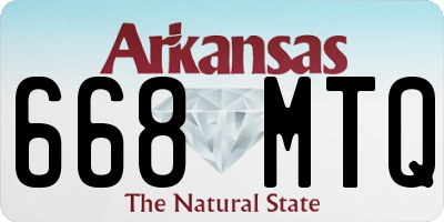 AR license plate 668MTQ