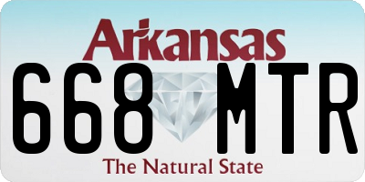 AR license plate 668MTR