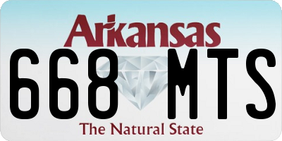 AR license plate 668MTS