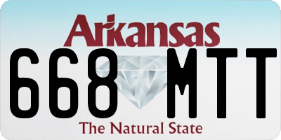 AR license plate 668MTT