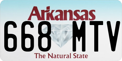 AR license plate 668MTV