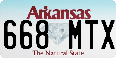 AR license plate 668MTX