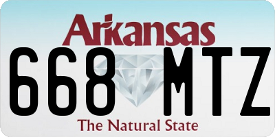 AR license plate 668MTZ