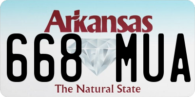 AR license plate 668MUA