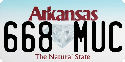 AR license plate 668MUC