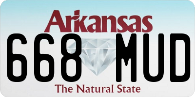 AR license plate 668MUD