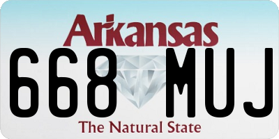 AR license plate 668MUJ
