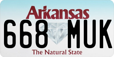 AR license plate 668MUK