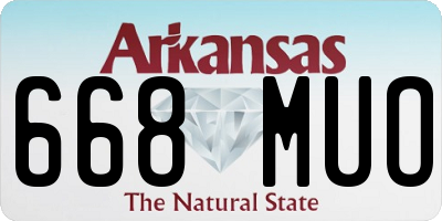 AR license plate 668MUO