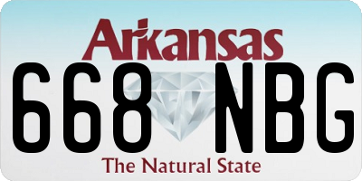AR license plate 668NBG