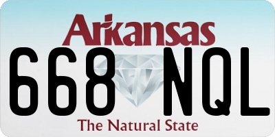 AR license plate 668NQL