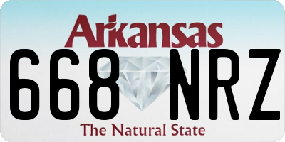 AR license plate 668NRZ