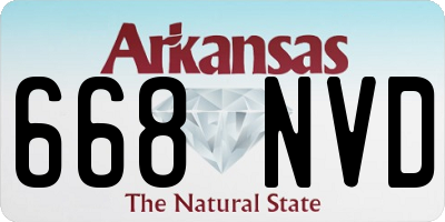 AR license plate 668NVD
