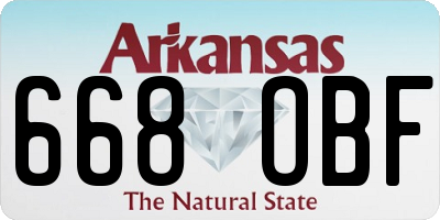 AR license plate 668OBF
