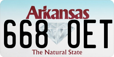 AR license plate 668OET