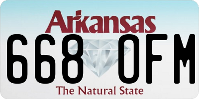 AR license plate 668OFM