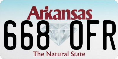 AR license plate 668OFR