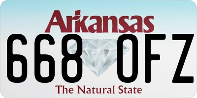 AR license plate 668OFZ