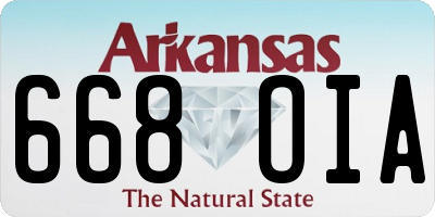 AR license plate 668OIA