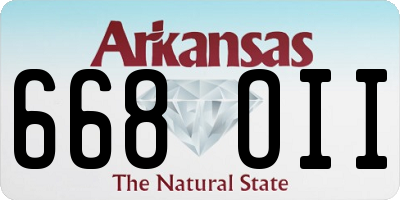 AR license plate 668OII
