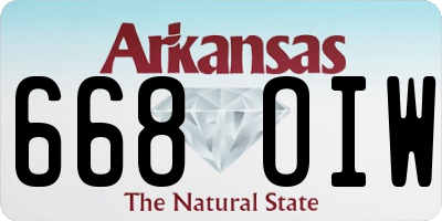 AR license plate 668OIW