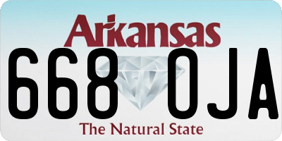 AR license plate 668OJA