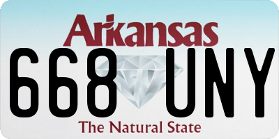 AR license plate 668UNY